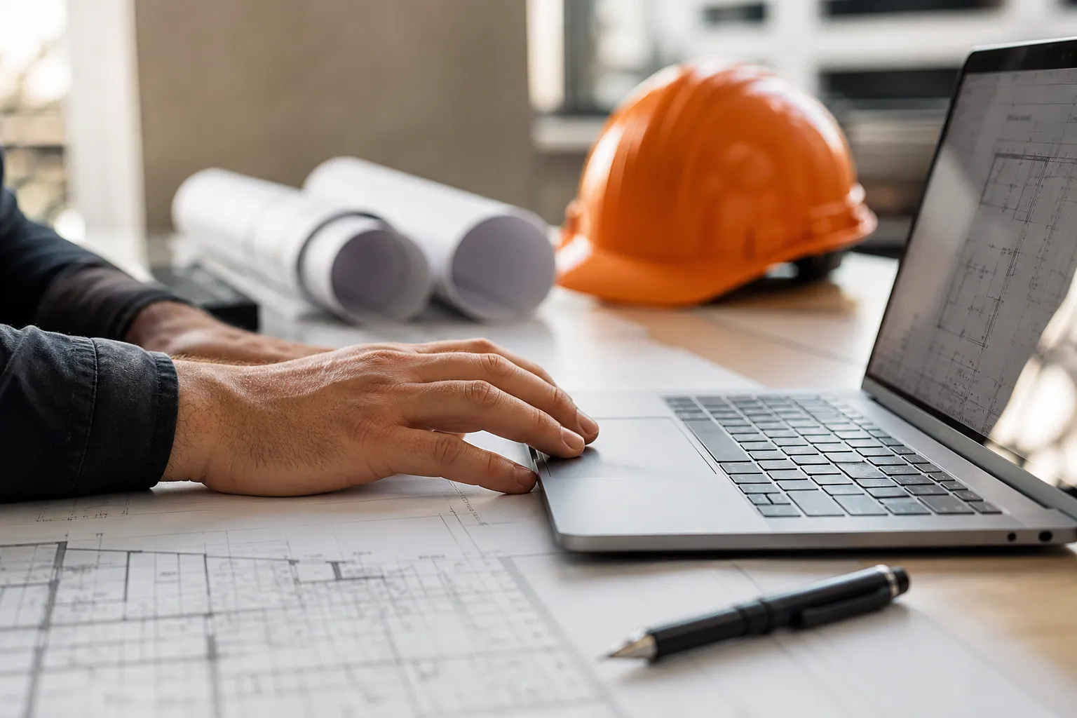 Équipe Eco Alliance en réunion technique de chantier, illustrant la rigueur méthodologique de l'entreprise
