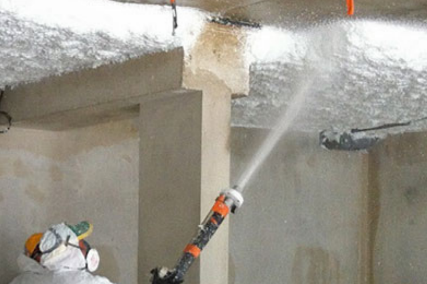 Resultat d'une isolation par projection sur plancher bas